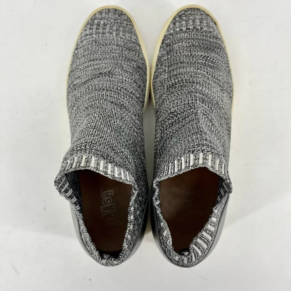 Women's Brash Elisha Knit Fashion wedge‎ Sneakers No Laces Slip-On Gray Size 10
